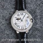 TW Factory Cartier Ballon Bleu 8217 Movement 42/37/33MM Leather Strap Watch